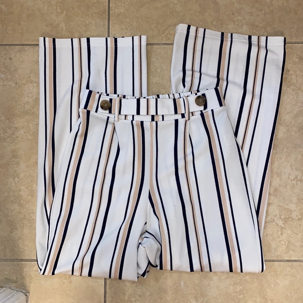 Stripe Highwaisted Work Pants